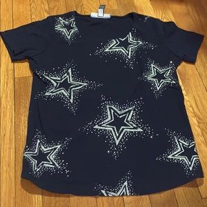 Navy short sleeve top
